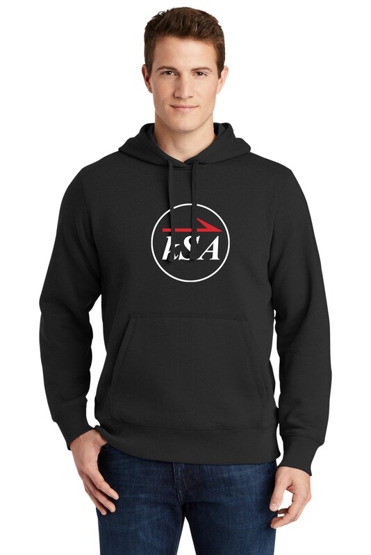Cotton Blend Fleece Hoodie- Black/ Red/ Vintage Grey Heather