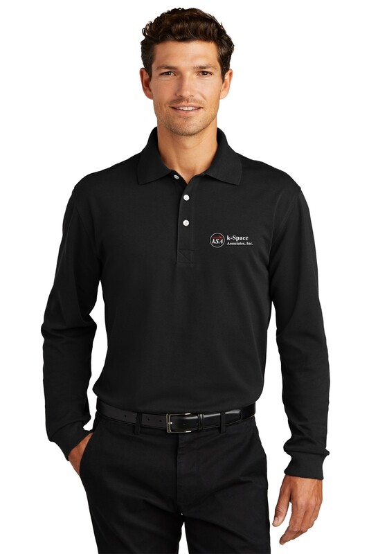 Rapid Dry Long Sleeve Polo- Black