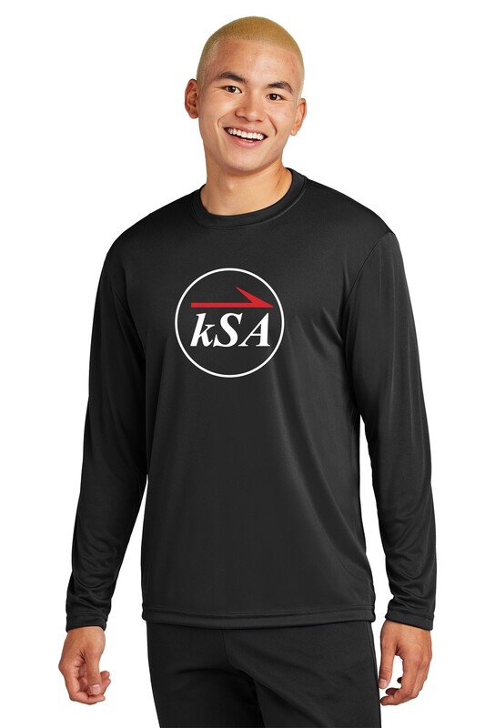 Performance Long Sleeve T-Shirt: Black/ Red/ Silver/ Dark Grey