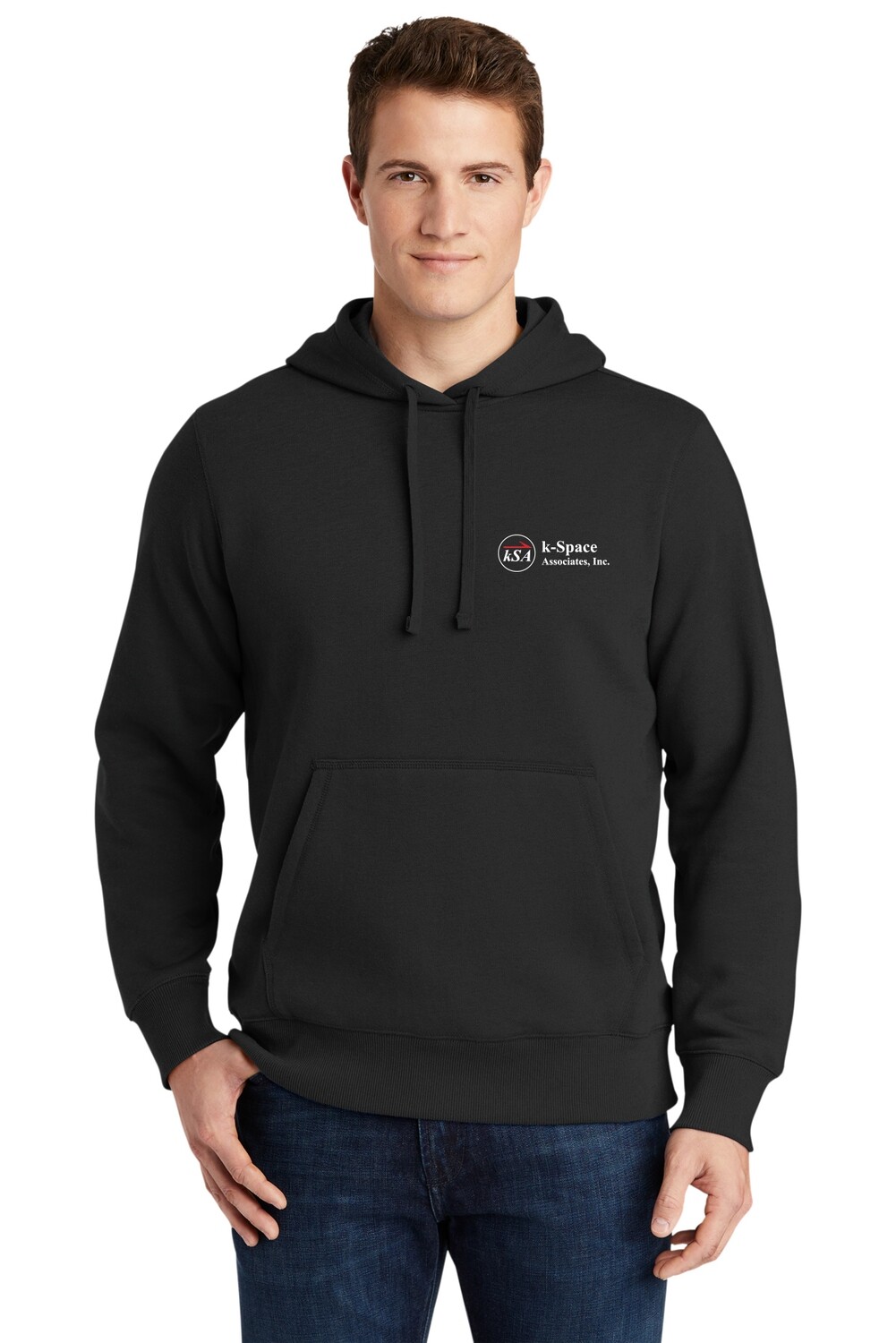 Cotton Blend Fleece Hoodie- Black/ Red/ Vintage Grey Heather