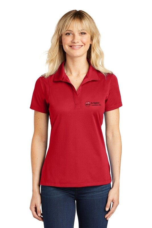 Women's Short Sleeve Polo- Black/ Red/ Grey