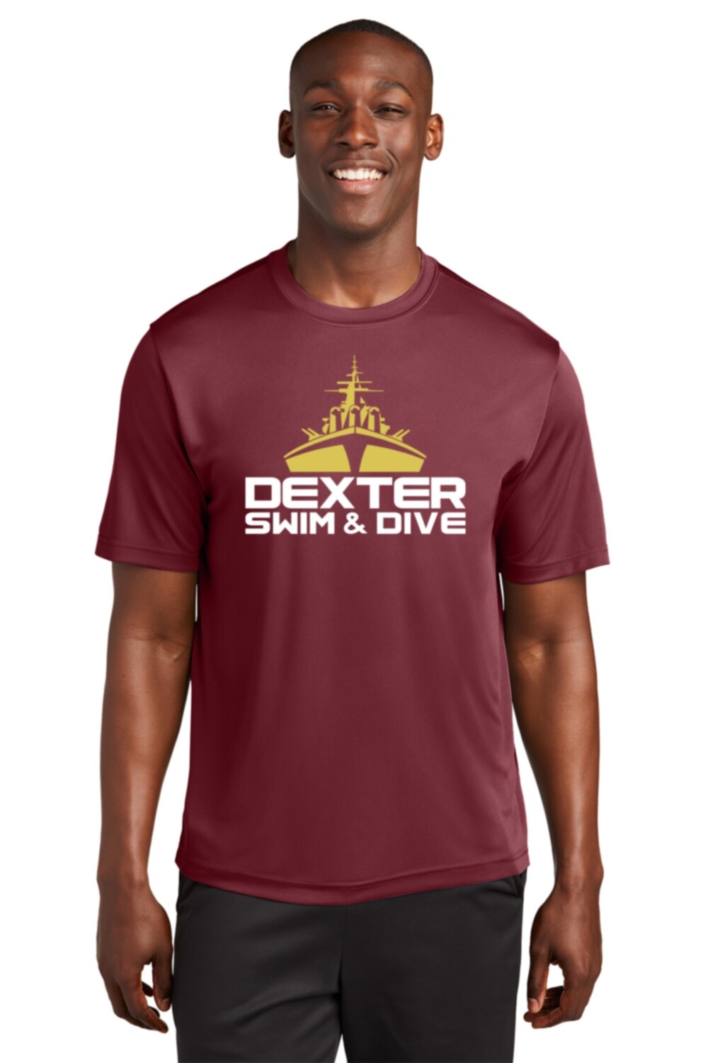 Adult Unisex Performance Short Sleeve Tee - Maroon or Heather Grey