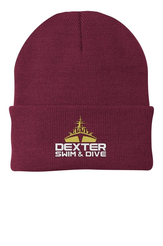 Knit Beanie-Maroon, Heather Grey