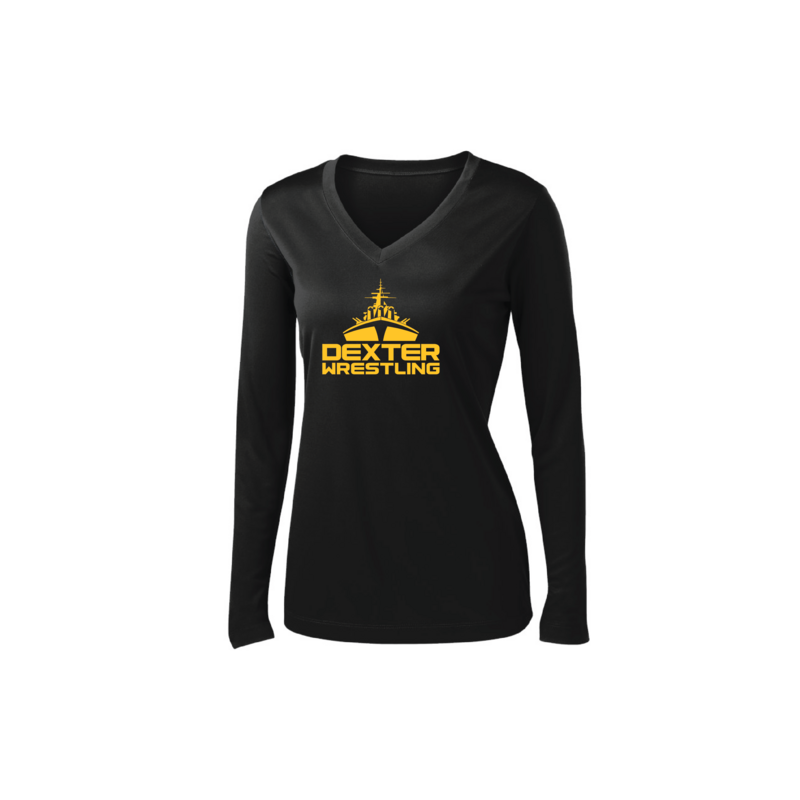 Ladies Sport-Tek Long Sleeve Performance Tee- Black