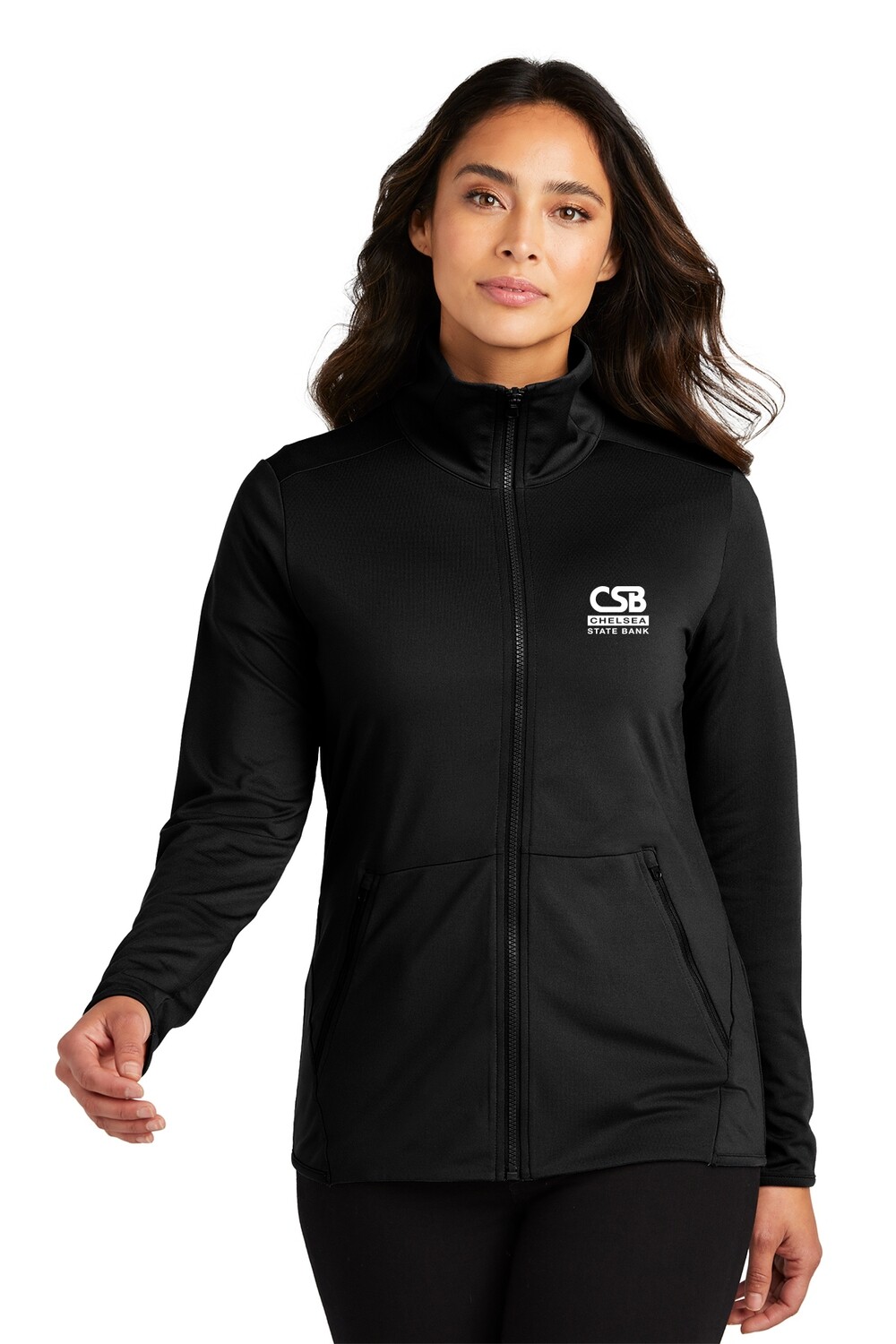 Women's Accord Stretch Fleece Full Zip- Black, Royal, Pewter