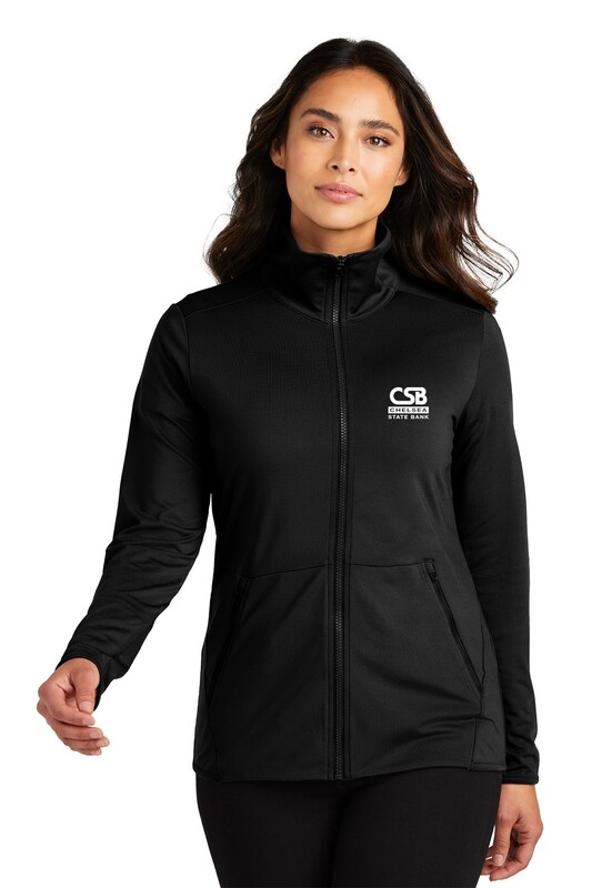 Women's Accord Stretch Fleece Full Zip- Black, Royal, Pewter