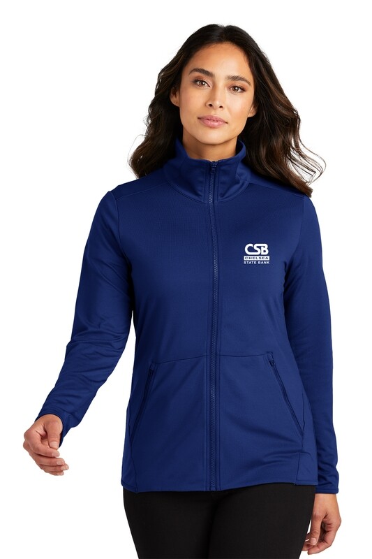 Women's Accord Stretch Fleece Full Zip- Black, Royal, Pewter
