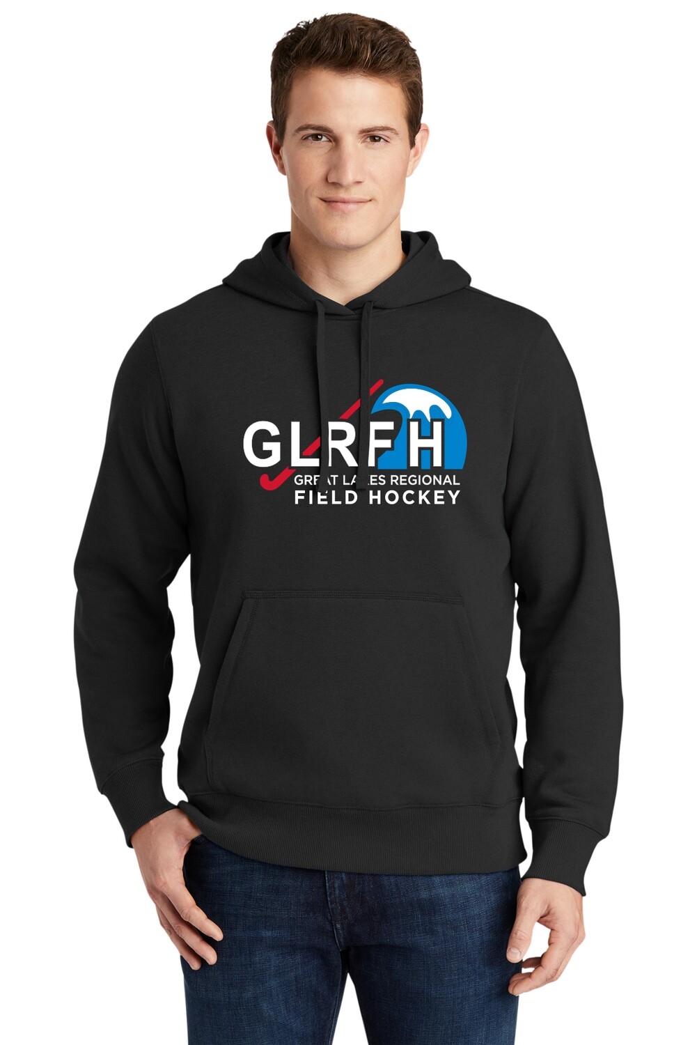 Adult Fleece Pullover Hooded Sweatshirt - Black/Red/Royal/Heather Grey