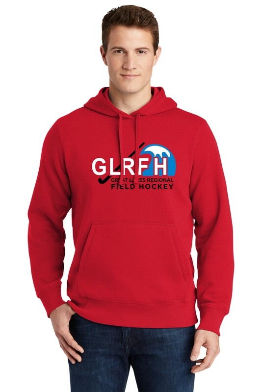 Adult Fleece Pullover Hooded Sweatshirt - Black/Red/Royal/Heather Grey