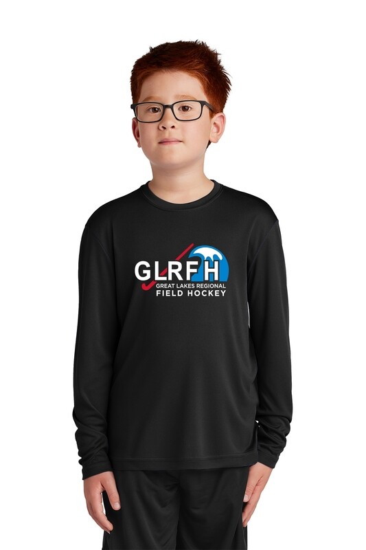 Youth Long Sleeve Performance T-shirt- Black/Red/Royal/Silver/ White