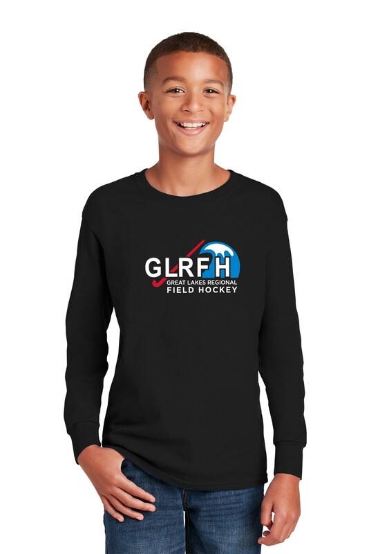 Youth Unisex Cotton Long Sleeve Tee-Black/ Red/ Royal/ Athletic Grey/ White