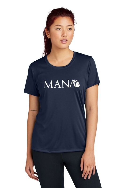 Women&#39;s Short Sleeve Performance Tee: Navy, Iron Grey, White
