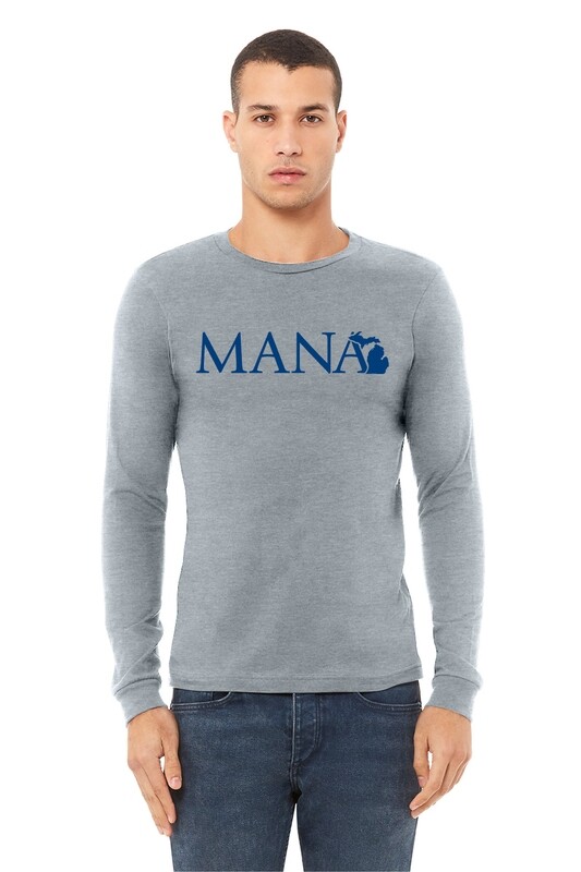 BELLA+CANVAS Unisex Jersey Long Sleeve Tee: Heathered Grey