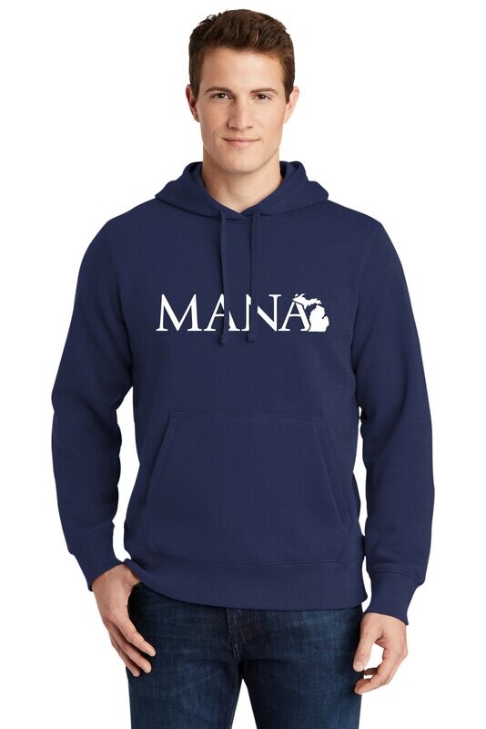 Unisex Pullover Hooded Sweatshirt - Navy or Heather Grey