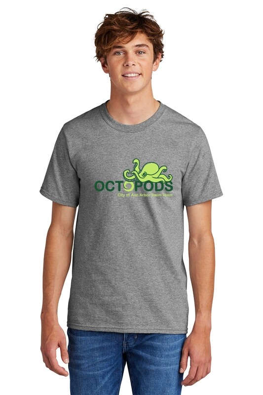 Short Sleeve Essential Cotton Tee- Athletic Heather/ Lavender/Dark Green/White