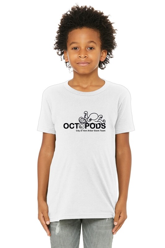 Youth Jersey Short Sleeve Tee - White/ Lavender/ Dark Green