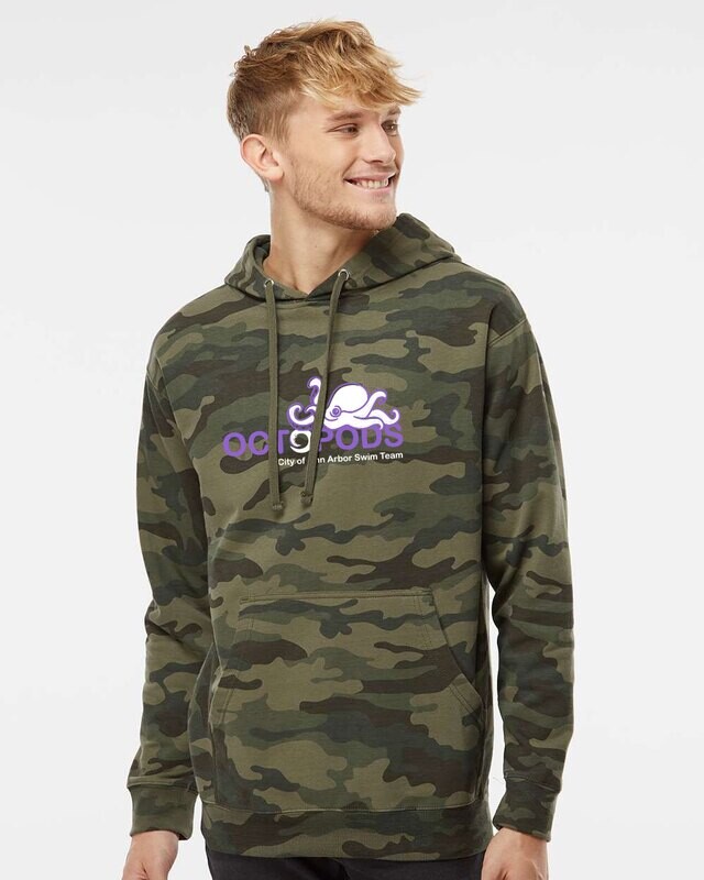 Midweight Camo Hooded Sweatshirt- Forrest Camo