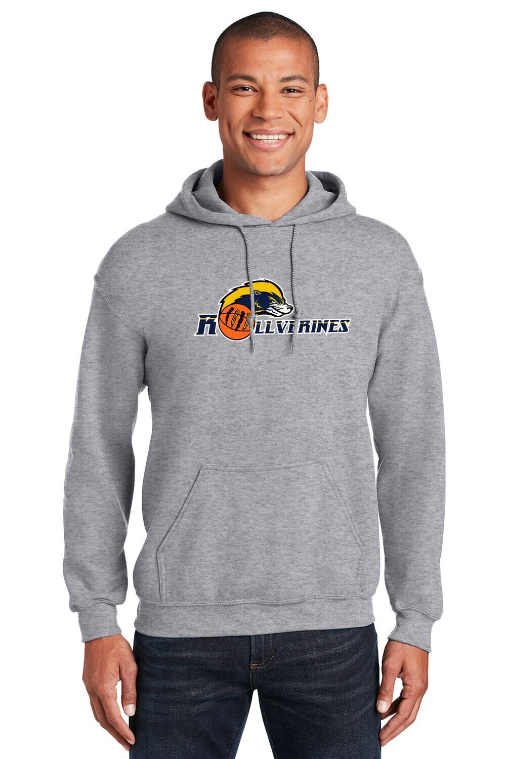 Gildan Hooded Sweatshirt (youth sizes available)- Sport Grey