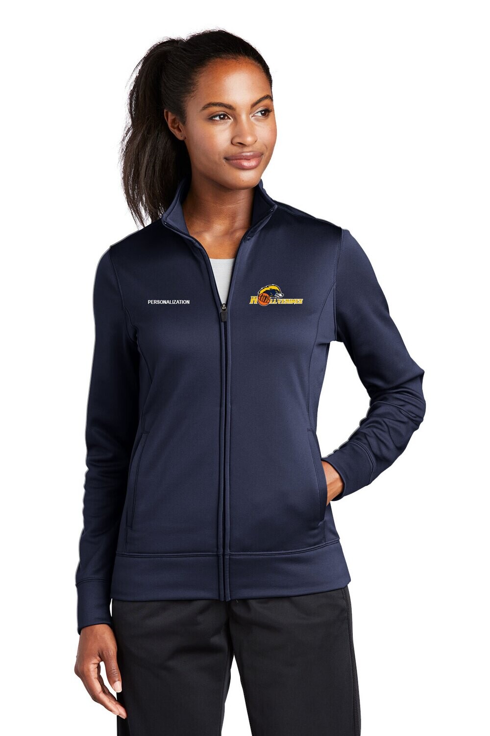Sport Tek Women's Performance Full Zip Sweatshirt - Navy