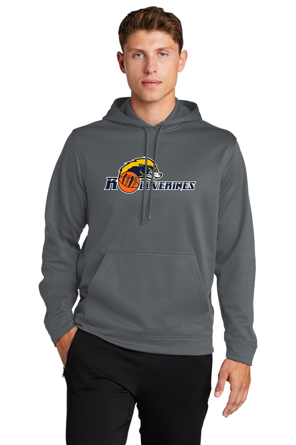 Sport Tek Performance Hooded Sweatshirt (youth sizes available)- Grey