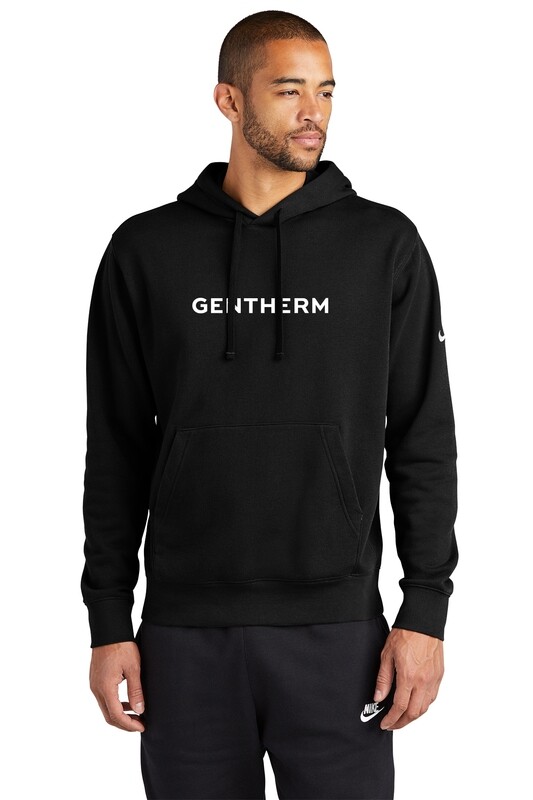 Nike Club Fleece Pullover Hoodie-Black/ Heather Grey