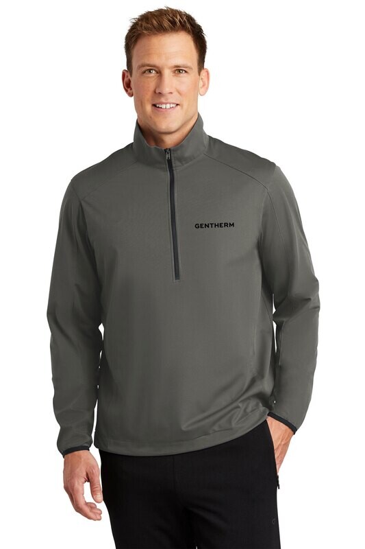 Active 1/2 Zip Soft Shell Jacket- Black/ Grey Steel