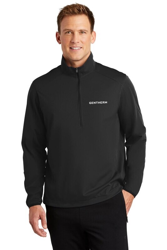 Active 1/2 Zip Soft Shell Jacket- Black/ Grey Steel