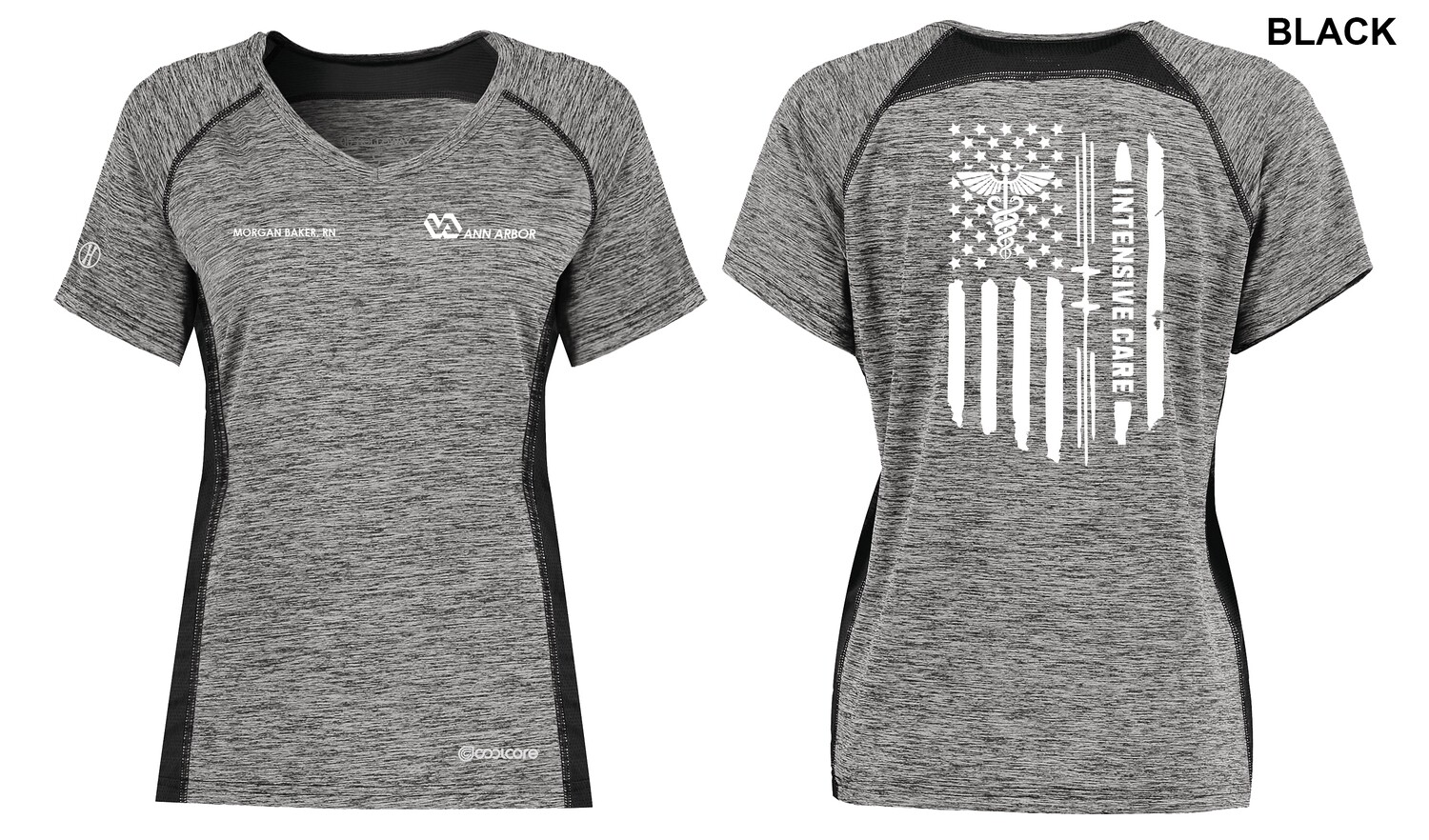 Women's Electrify Coolcore Tee  - Black/Red/Grey/Royal/Navy/White