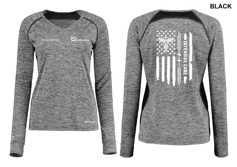 Women's Electrify Coolcore Long Sleeve Tee  - Black/Red/Royal/White/Navy