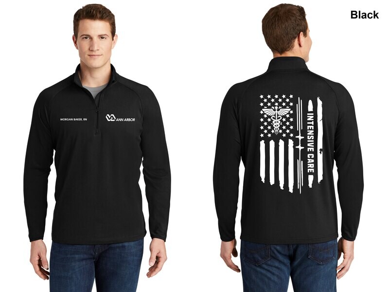 Unisex Performance 1/4 Zip Pullover- Black, Red, Dk Grey, Royal, Dk Green, White