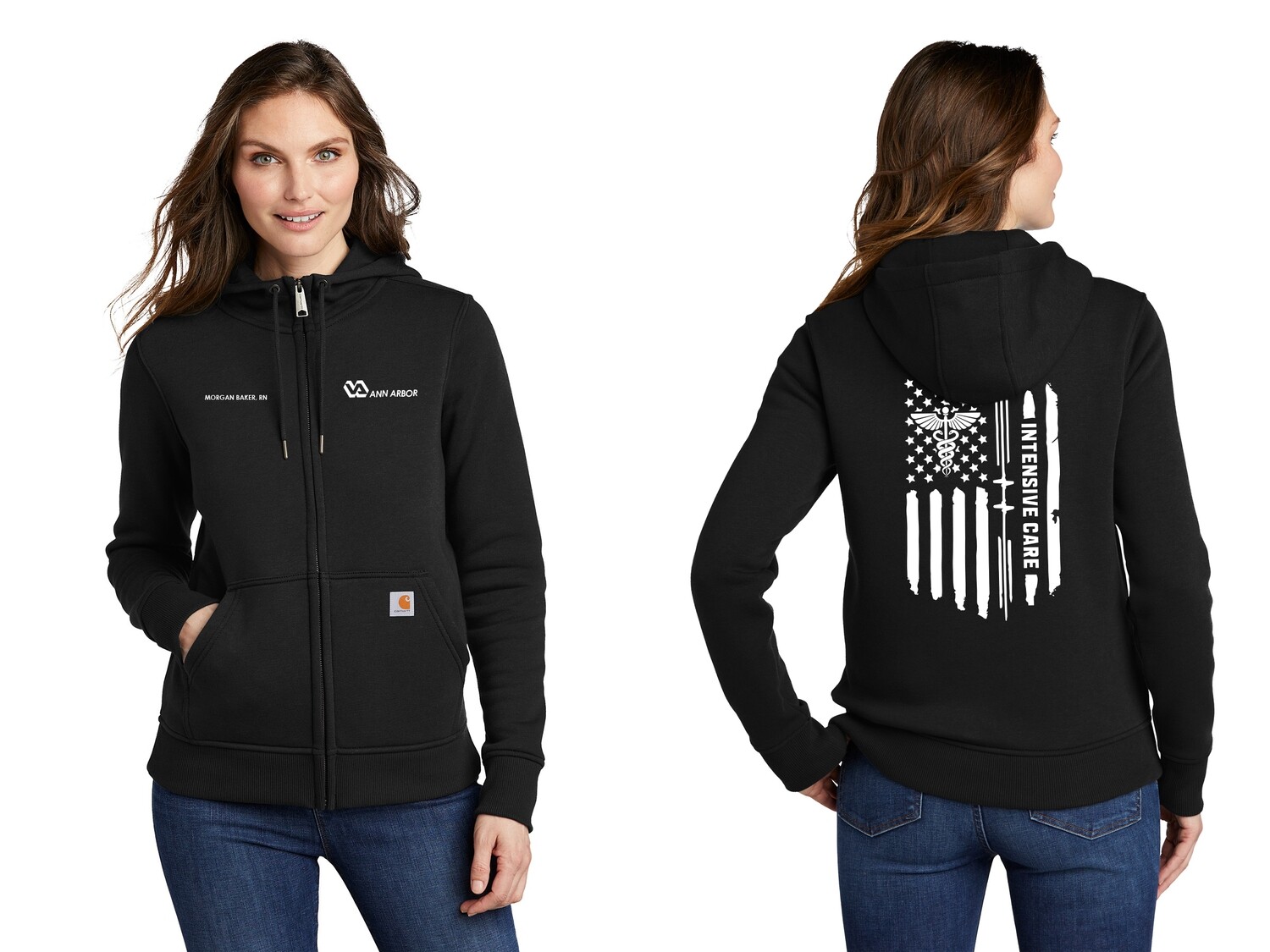 Carhartt Women’s Clarksburg Full-Zip Hoodie- Black, Navy, Grey