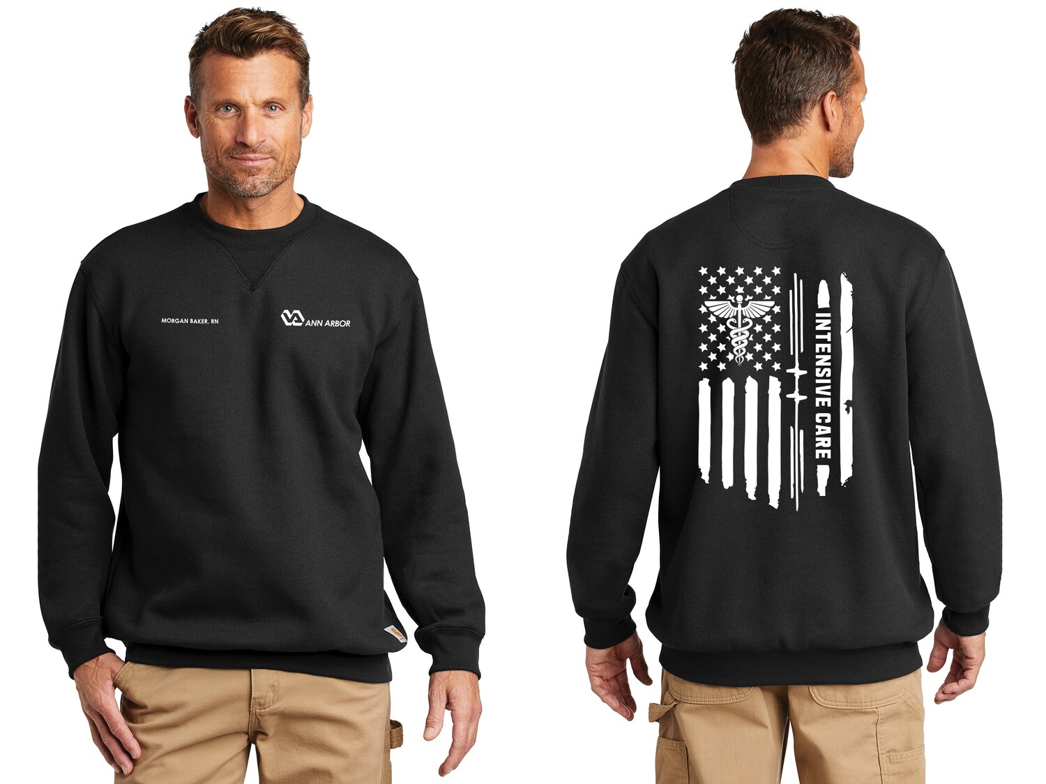 Carhartt Midweight Crewneck Sweatshirt- Black, Navy, Light Grey, Dark Grey