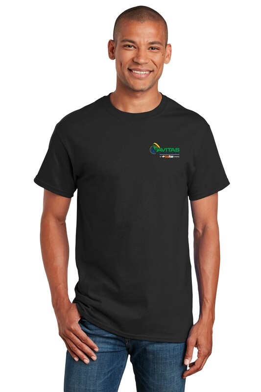 Adult Cotton T-Shirt: Black/Athletic Grey/ White - Printed