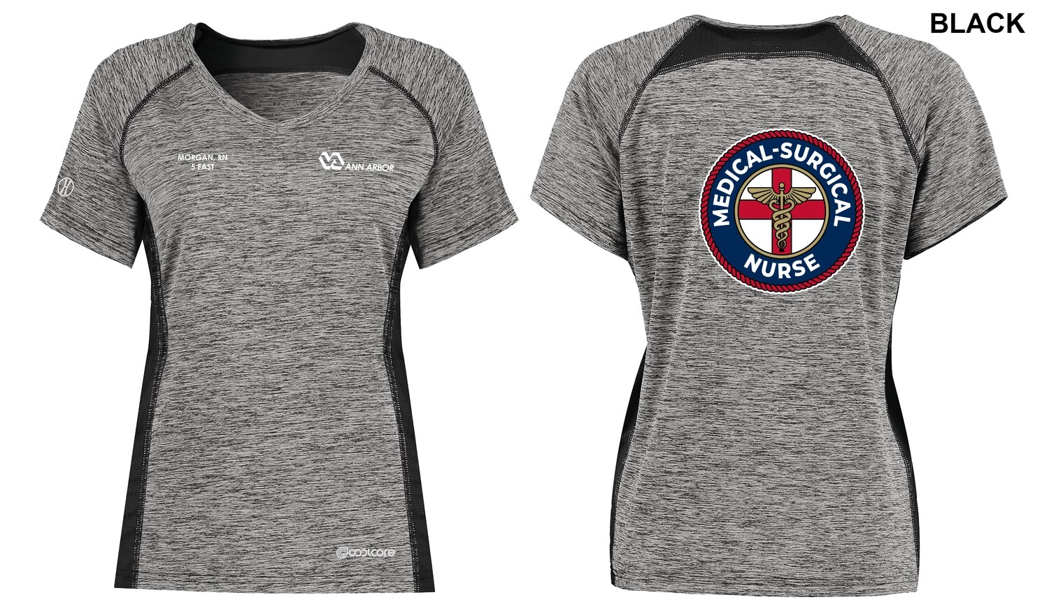 Women's Electrify Coolcore Tee (Circle logo)  - Black/Red/Grey/Royal/Navy/White