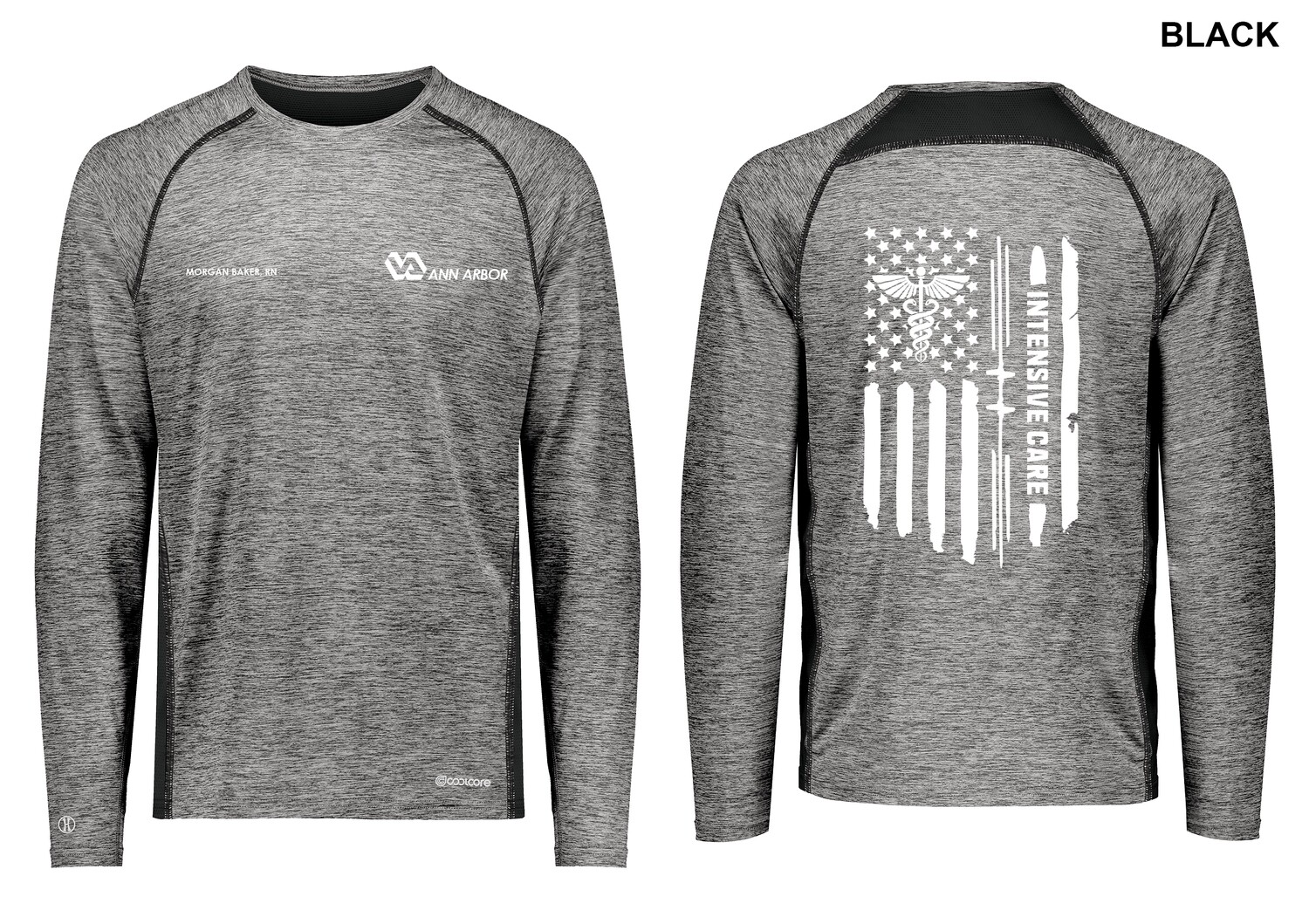 Unisex Electrify Coolcore Long Sleeve Tee  - Black/Red/Grey/Royal/White/Navy