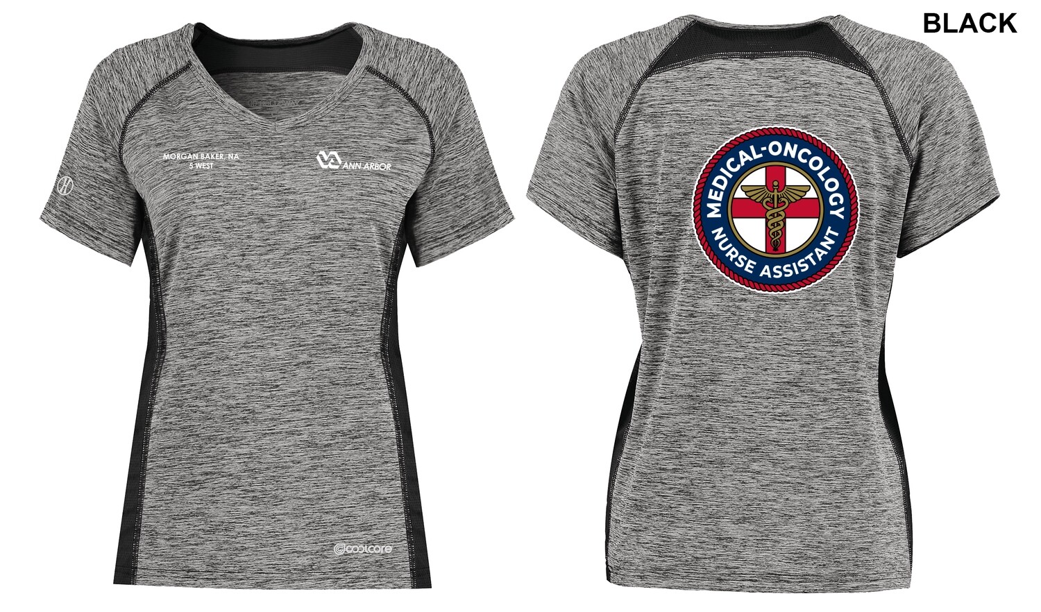 Women's Electrify Coolcore Tee (Circle logo)  - Black/Red/Grey/Royal/Navy/White