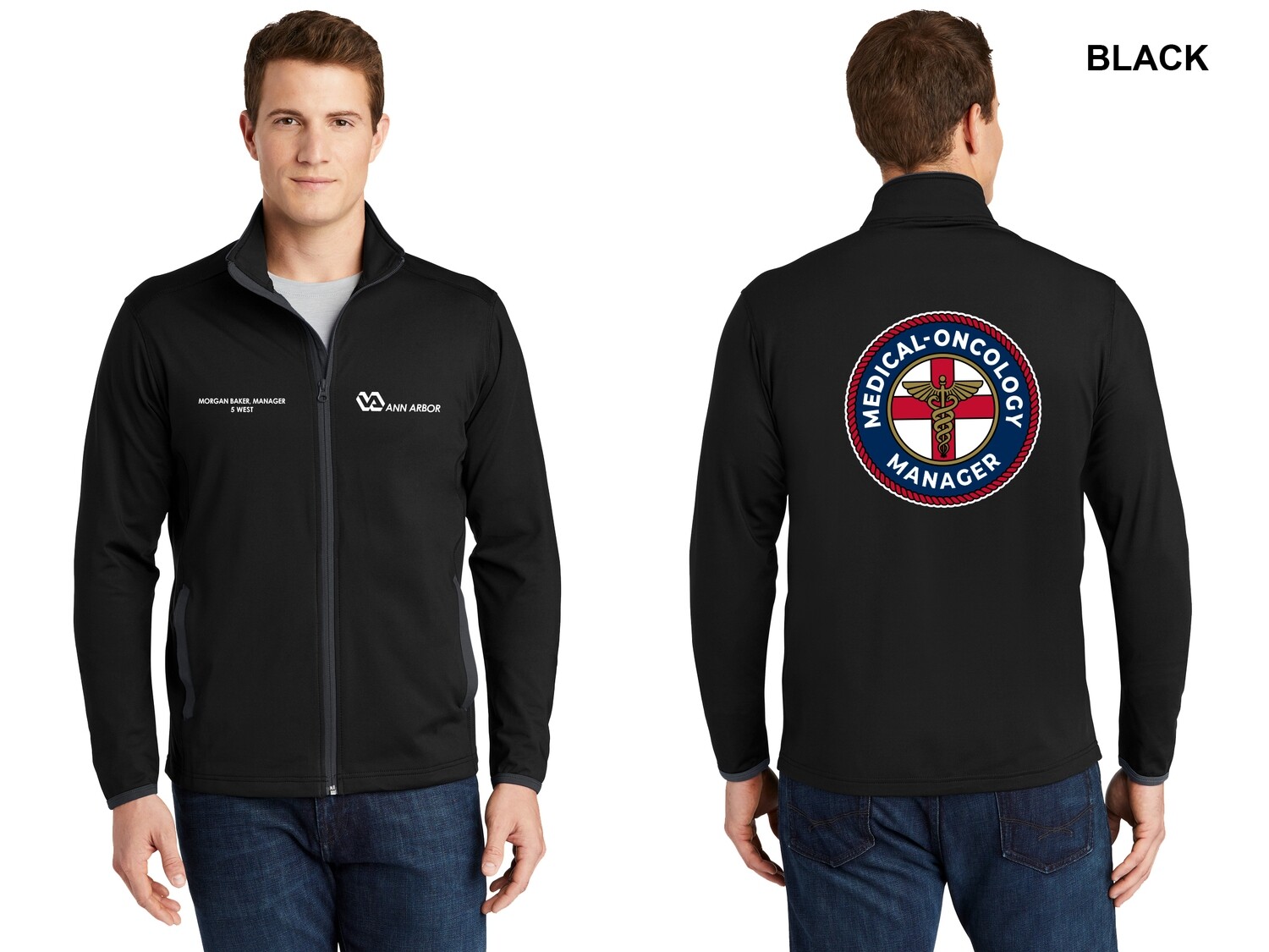 Unisex Performance Contrast Full-Zip Jacket (Circle logo)- Black & Grey/Black & Red/Dk Grey & Grey/Black & Royal/Grey & Navy Unisex Performance Contrast Full-Zip Jacket (Circle logo)- Black & Grey/Black & Red/Dk Grey & Grey/Black & Royal/Grey & Navy