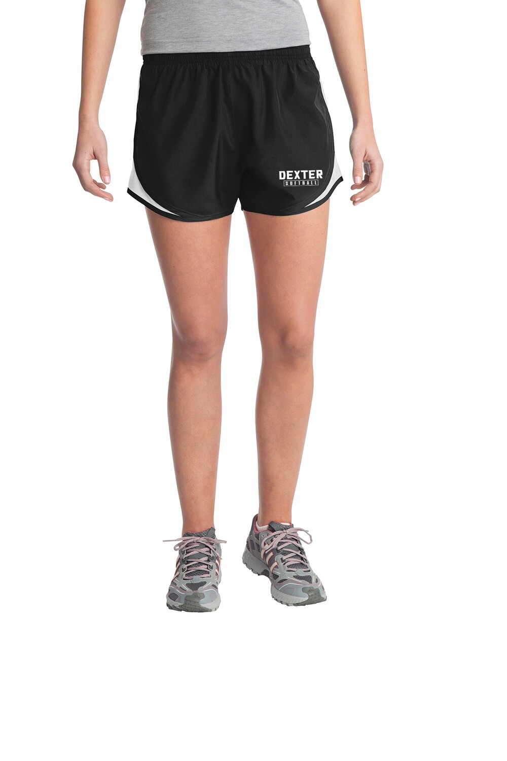 Ladies Cadence Short- Black/Maroon