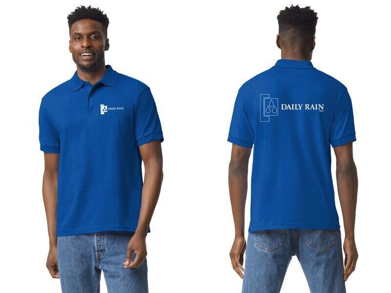 Short Sleeve Cotton/Poly Blend Polo - Royal