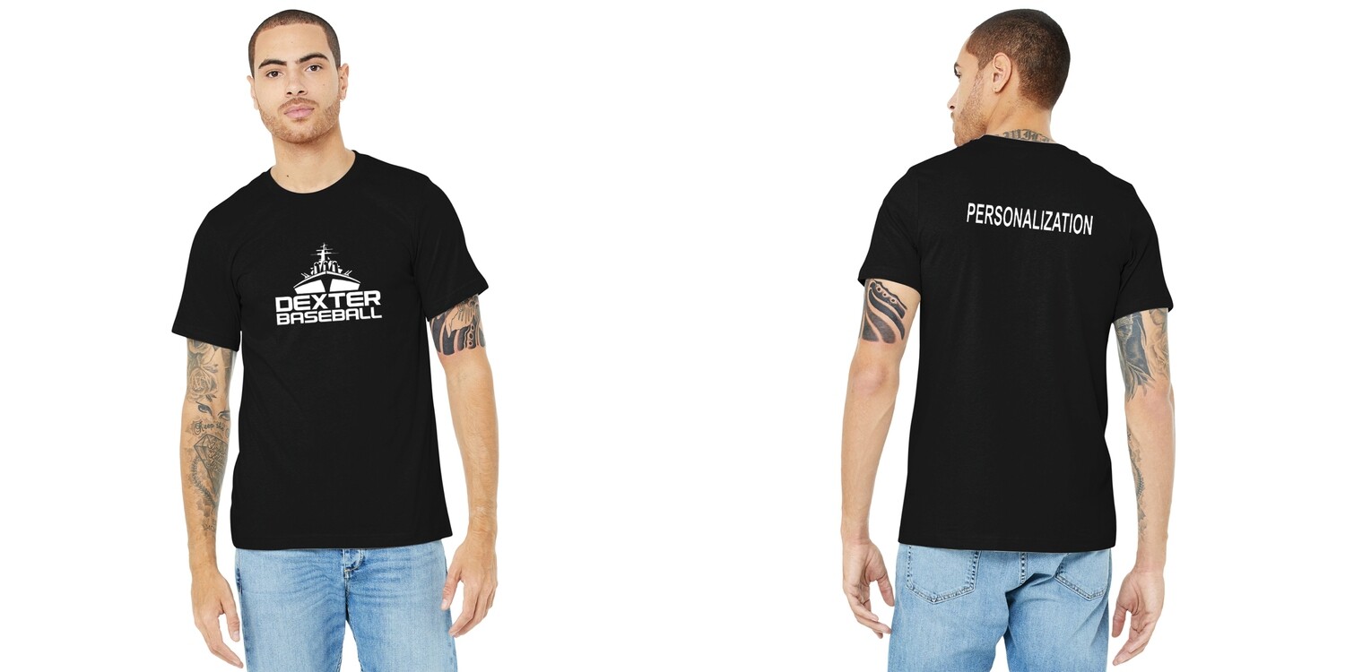 Adult Bella & Canvas Short Sleeve Tee- Black / Heather Grey