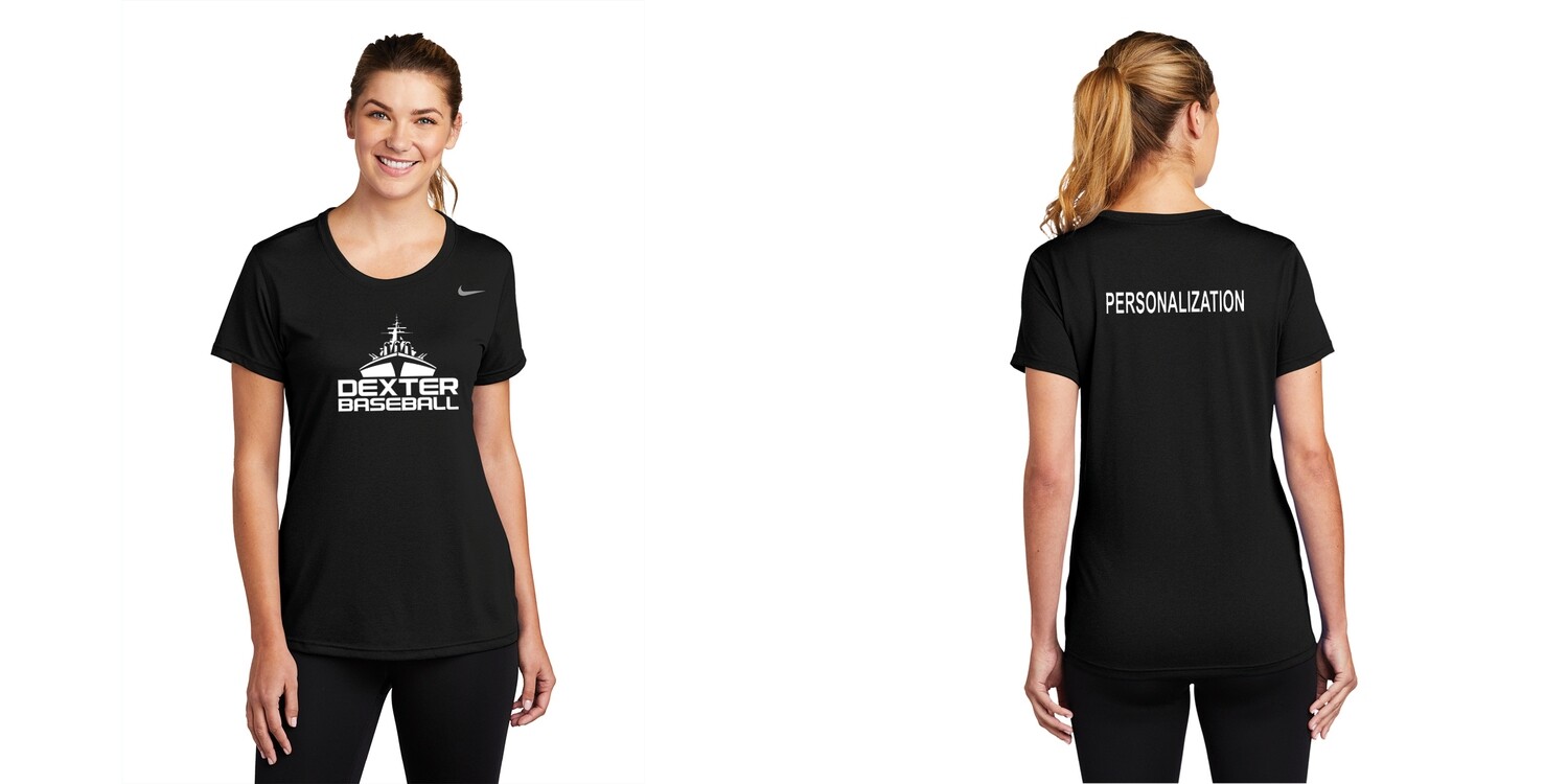 Nike Women's Short Sleeve Performance T-Shirt -Black/ Carbon Heather