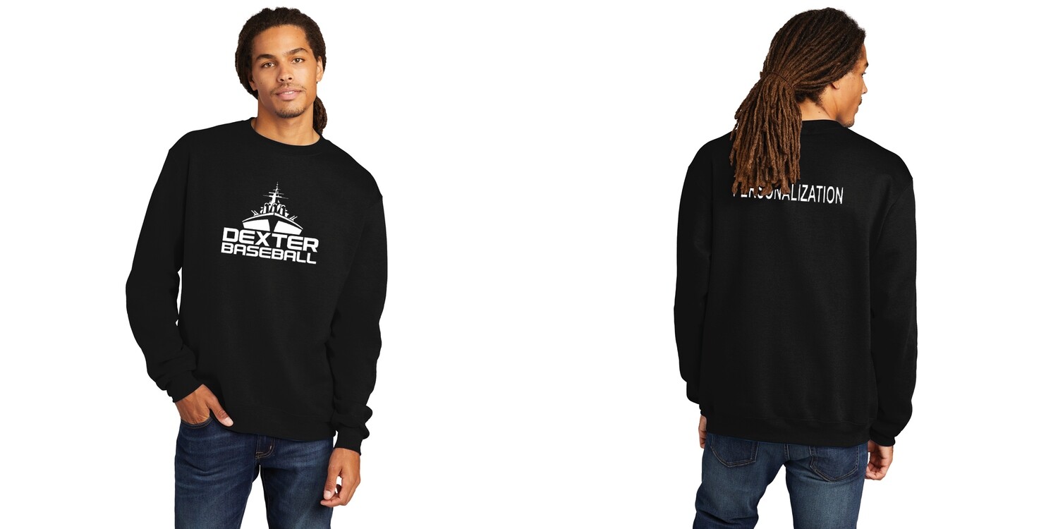 Unisex Champion Crewneck Sweatshirt-Black/Grey Unisex Champion Crewneck Sweatshirt-Black/Grey