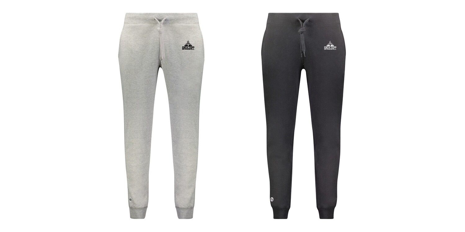 Holloway Ladies' Fleece Joggers: Black/ Charcoal Heather