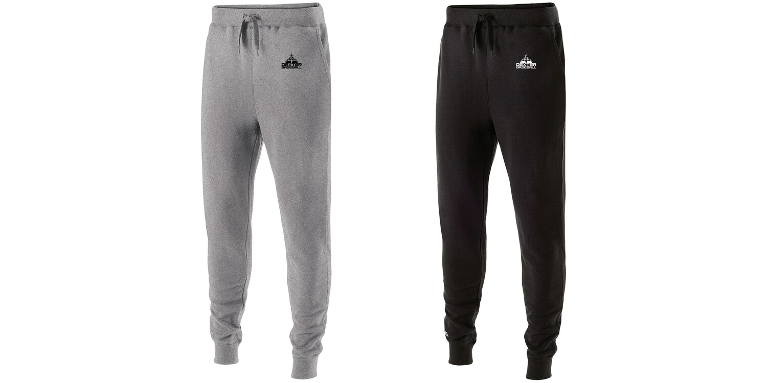 Holloway Youth 60/40 Fleece Jogger -Black /Charcoal Heather Holloway Youth 60/40 Fleece Jogger -Black /Charcoal Heather