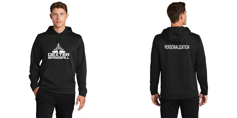 Sport-Tek Sport-Wick Fleece Hooded Pullover Black/Grey