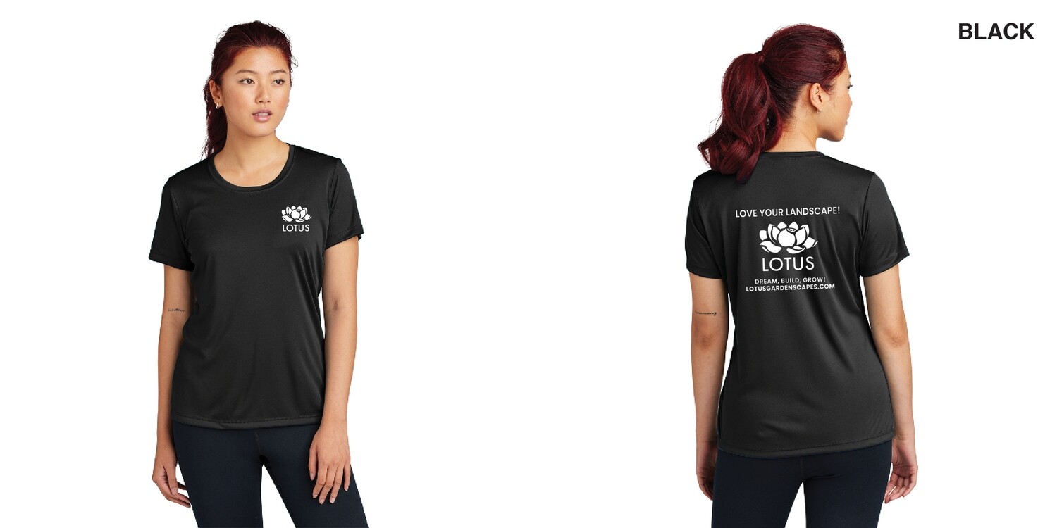 Ladies Performance Tee-Black, Silver, Deep Orange, Grey Concrete