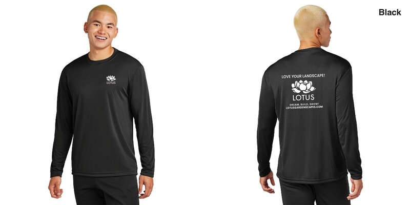 Adult Long Sleeve Performance T-Shirt- Black, Silver, Deep Orange, Woodland Brown