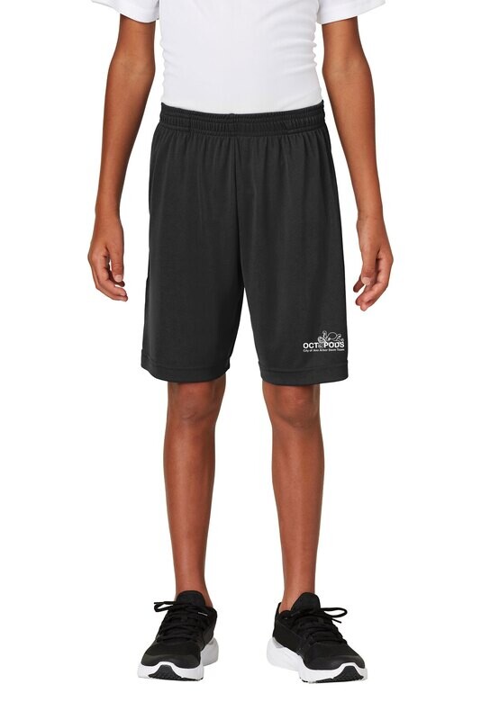 Youth PosiCharge Competitor Pocketed Short- Iron Grey/ Black