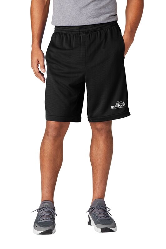 Sport-Tek PosiCharge Position Short w/ Pockets- Black/ Grey
