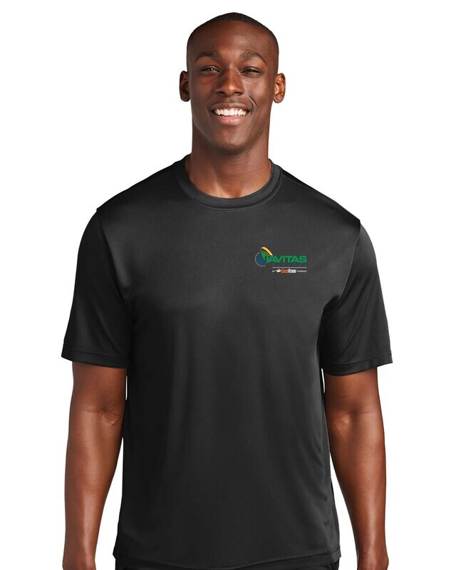 Adult Unisex Performance Tee: Black/Heather Grey/ White - Printed